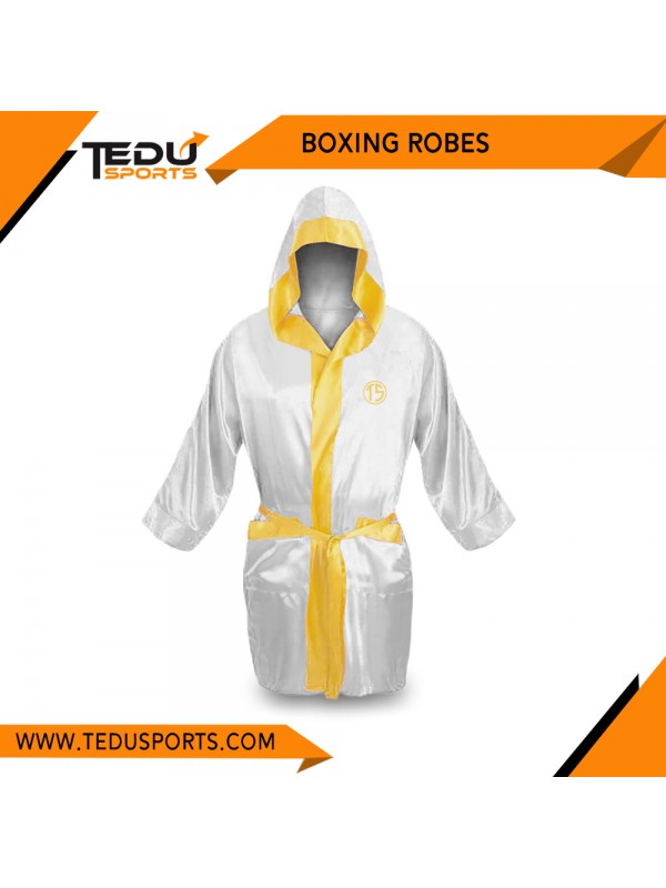 FIGHT ROBE WHITE & GOLD