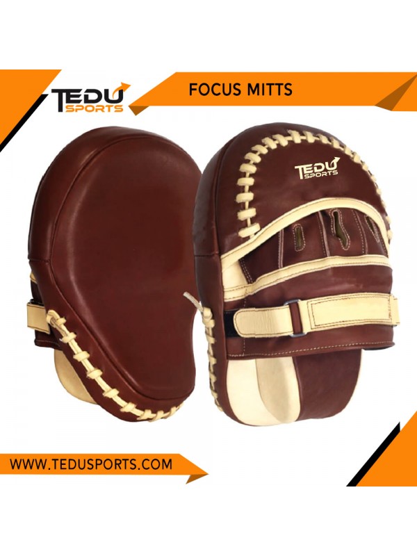 Leather Focus Mitts - Brown