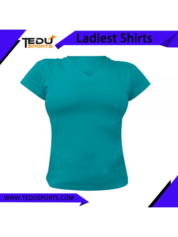 Ladies Cotton V-Neck T-Shirts