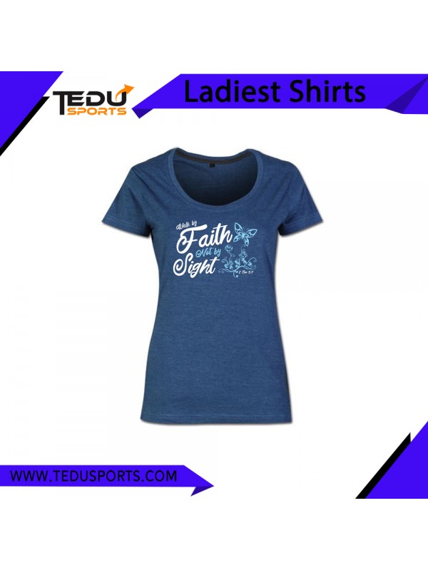 Ladies T shirt (Blue Melange)